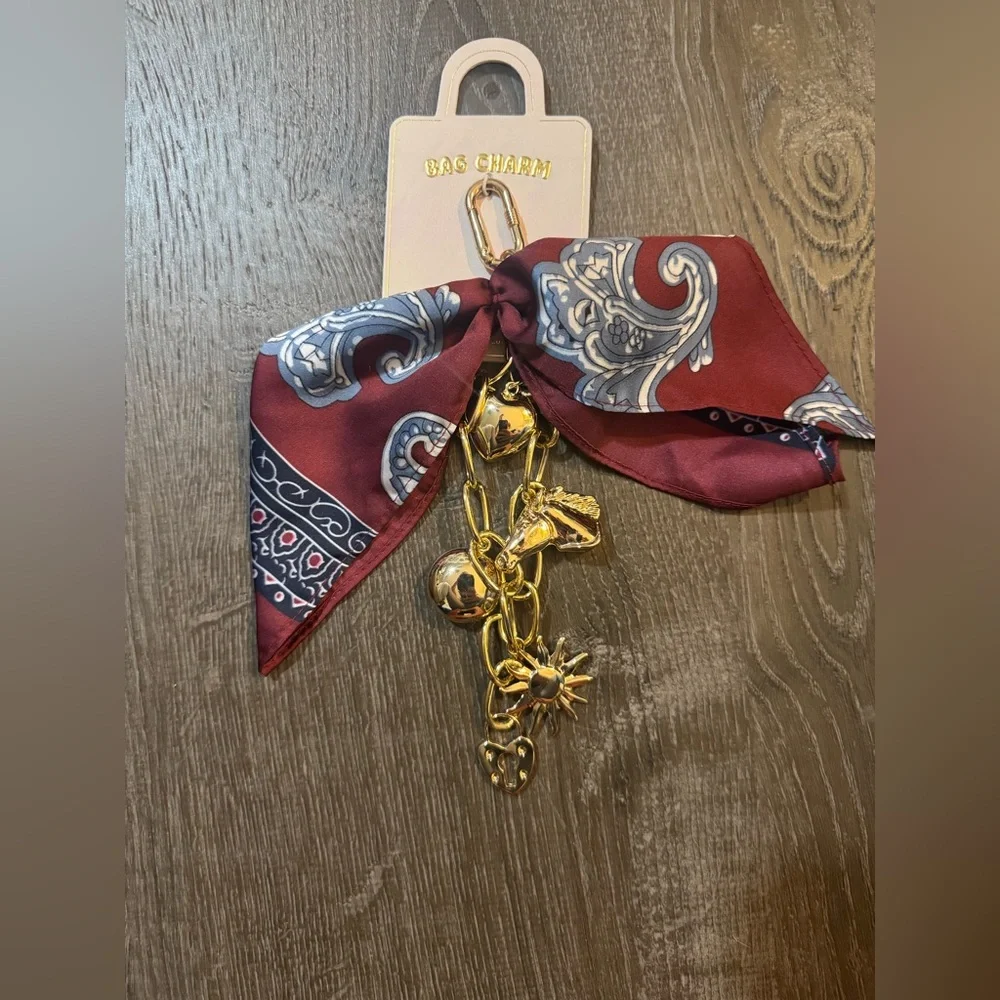 NWT Anthropologie Heritage Bow Bag Charm 🐎☀️❤️🔒
